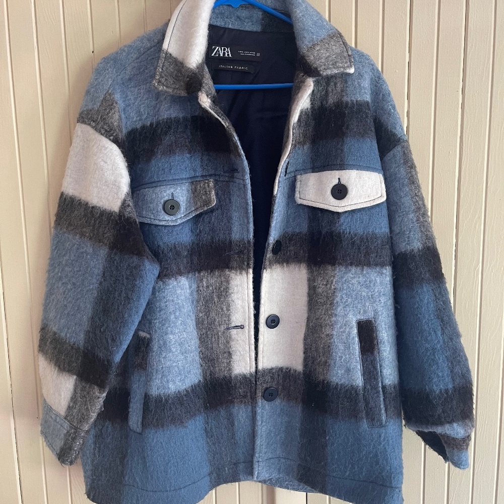 ZARA Wool Oversized Shirt Jacket